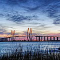Fred Hartman Bridge at Twilight Hour